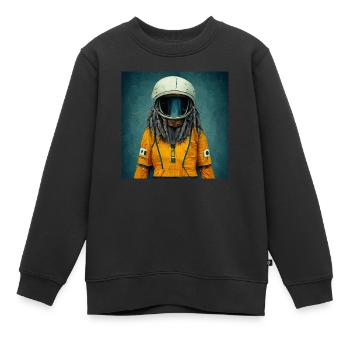 Rasta-astronaut - Kinder Premium Organic Sweatshirt - Schwarz - Vorne - AI Model Kid Female (0cm)
