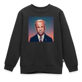 Präsident Usa - Kinder Premium Organic Sweatshirt - Schwarz - Vorne - AI Model Kid Female (0cm)