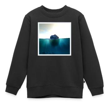 Eisberg - Kinder Premium Organic Sweatshirt - Schwarz - Vorne - AI Model Kid Female (0cm)