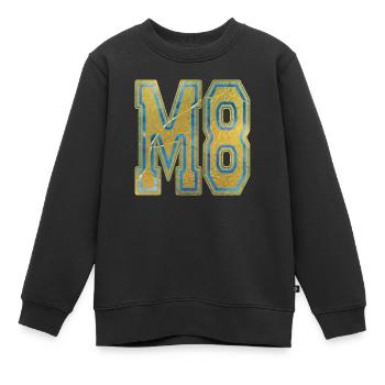 M8 - MACHT - Gold, Marmor, Berufung, Glaube - Kinder Premium Organic Sweatshirt - Schwarz - Vorne - AI Model Kid Female (0cm)