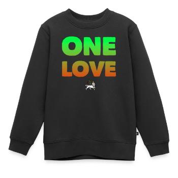 One Love Rastafari - Sweat Premium enfant bio - noir - Devant - AI Model Kid Female (0cm)
