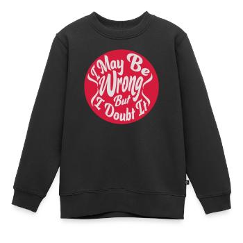 Je peux me tromper - Sweat Premium enfant bio - noir - Devant - AI Model Kid Female (0cm)