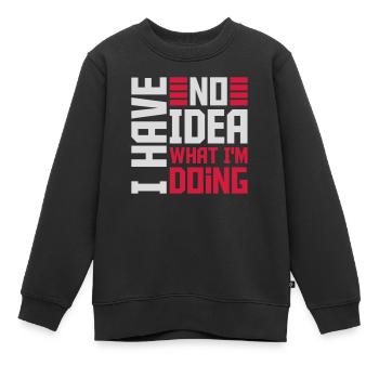 Aucune idée - Sweat Premium enfant bio - noir - Devant - AI Model Kid Female (0cm)