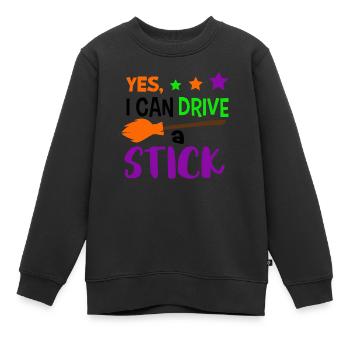 Yes I can drive a stick - Kinder Premium Organic Sweatshirt - Schwarz - Vorne - AI Model Kid Female (0cm)
