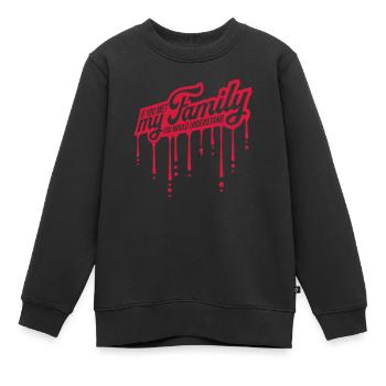 you would understand quote - Kids Premium Organic Sweatshirt - black - Front - AI Model Kid Female (0cm)