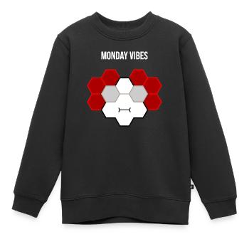 Ambiance du lundi... c’est à nouveau lundi - Sweat Premium enfant bio - noir - Devant - AI Model Kid Female (0cm)