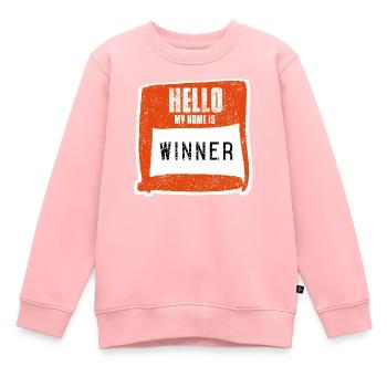 Gagnant - Gagnant - Sweat Premium enfant bio - rose - Devant - AI Model Kid Female (0cm)