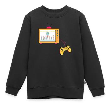 Save the Planet - Kinder Premium Organic Sweatshirt - Schwarz - Vorne - AI Model Kid Female (0cm)