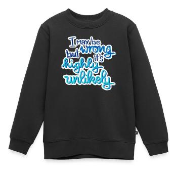 Klugscheißer Spruch - Kinder Premium Organic Sweatshirt - Schwarz - Vorne - AI Model Kid Female (0cm)