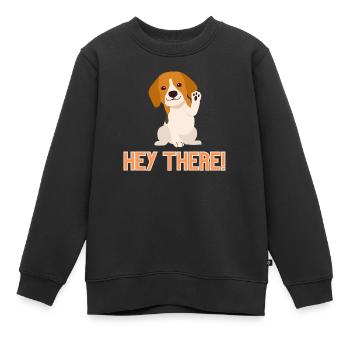 Hey there dog - Kinder Premium Organic Sweatshirt - Schwarz - Vorne - AI Model Kid Female (0cm)
