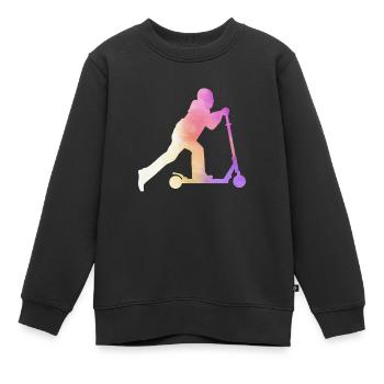 Freestyle Roller Aquarell Roller - Kinder Premium Organic Sweatshirt - Schwarz - Vorne - AI Model Kid Female (0cm)