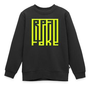 penser fausses pensées positives méditation heureuse - Sweat Premium enfant bio - noir - Devant - AI Model Kid Female (0cm)