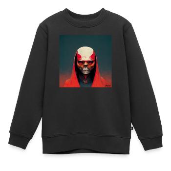the red demon - Sweat Premium enfant bio - noir - Devant - AI Model Kid Female (0cm)