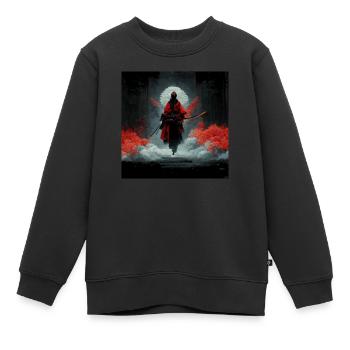 le réveil du ronin - Sweat Premium enfant bio - noir - Devant - AI Model Kid Female (0cm)