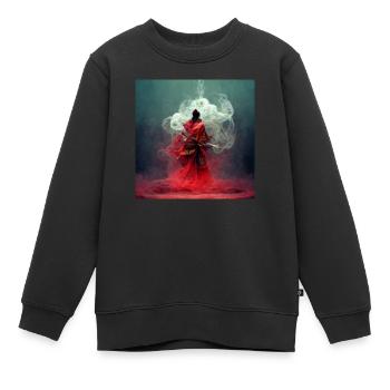 princess red sky - Sweat Premium enfant bio - noir - Devant - AI Model Kid Female (0cm)