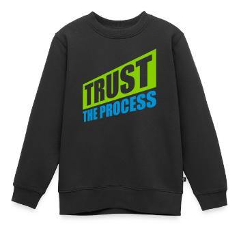 faire confiance au processus Devis - Sweat Premium enfant bio - noir - Devant - AI Model Kid Female (0cm)