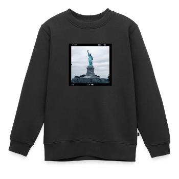 Statue - Sweat Premium enfant bio - noir - Devant - AI Model Kid Female (0cm)