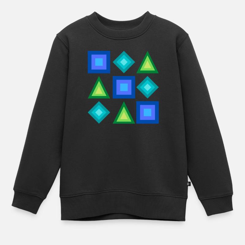 Flächen - Kinder Premium Organic Sweatshirt - Schwarz