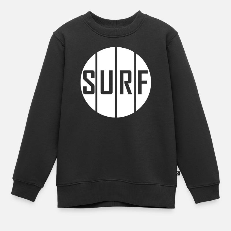 Surfing Surfboard Surfer Gift Idea - Kids Premium Organic Sweatshirt - black