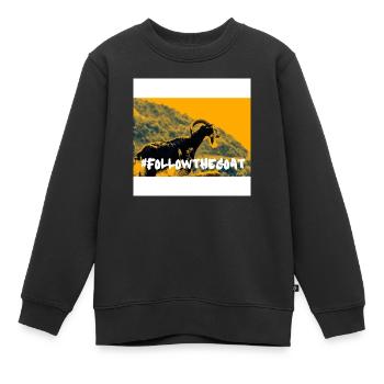 Follow the Goat - Kinder Premium Organic Sweatshirt - Schwarz - Vorne - AI Model Kid Female (0cm)
