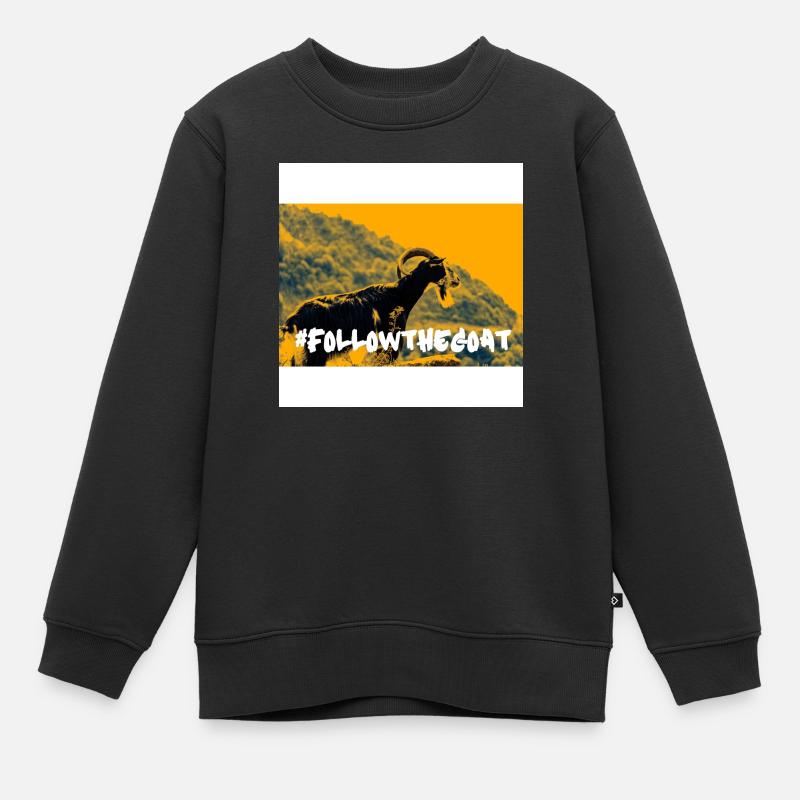 Suivez la Chèvre - Sweat Premium enfant bio - noir