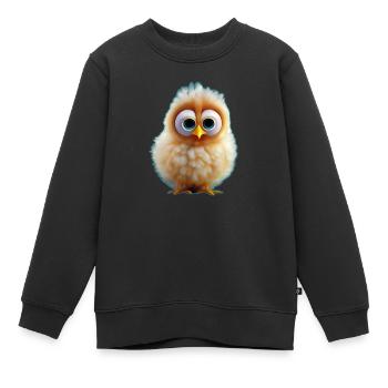 Kücken 5 - Sweat Premium enfant bio - noir - Devant - AI Model Kid Female (0cm)