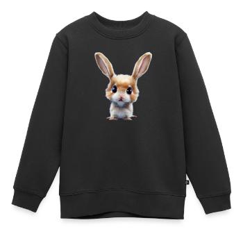 süßer Hase - Kinder Premium Organic Sweatshirt - Schwarz - Vorne - AI Model Kid Female (0cm)