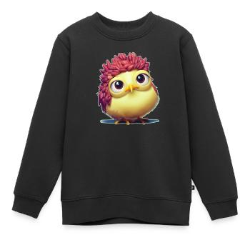 Kücken 4 - Sweat Premium enfant bio - noir - Devant - AI Model Kid Female (0cm)