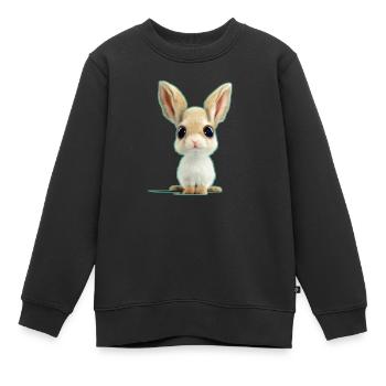 extrem süßer Hase - Kinder Premium Organic Sweatshirt - Schwarz - Vorne - AI Model Kid Female (0cm)