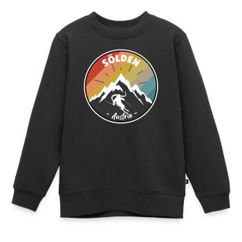 Skifahren in Sölden - Österreich - Kinder Premium Organic Sweatshirt - Schwarz - Vorne - AI Model Kid Female (0cm)