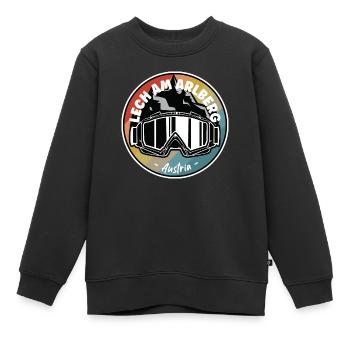 Ski à Lech am Arlberg Autriche - Sweat Premium enfant bio - noir - Devant - AI Model Kid Female (0cm)