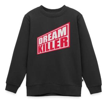 citation pessimiste tueur de rêves - Sweat Premium enfant bio - noir - Devant - AI Model Kid Female (0cm)
