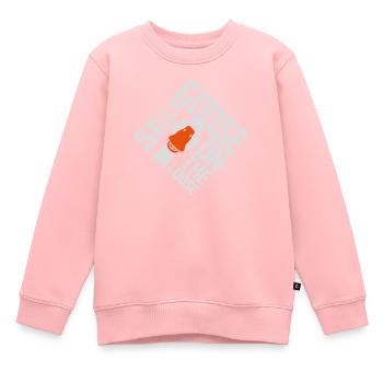 goose on the loose - Kinder Premium Organic Sweatshirt - Rosa - Vorne - AI Model Kid Female (0cm)