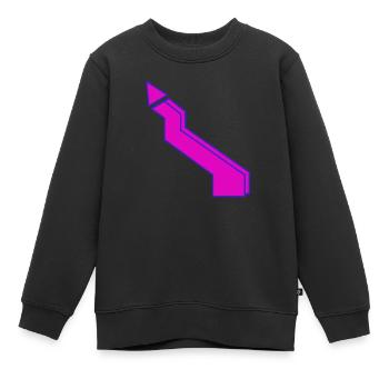 Blitz pink - Kinder Premium Organic Sweatshirt - Schwarz - Vorne - AI Model Kid Female (0cm)