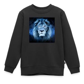SURREALER LÖWE 8 - Kinder Premium Organic Sweatshirt - Schwarz - Vorne - AI Model Kid Female (0cm)