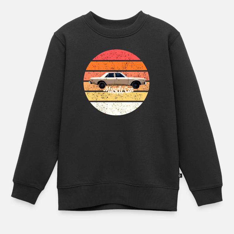 muscle car - Sweat Premium enfant bio - noir