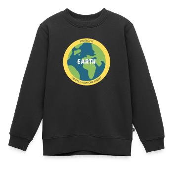 Fun and playful ecology - Kids Premium Organic Sweatshirt - black - Front - AI Model Kid Female (0cm)