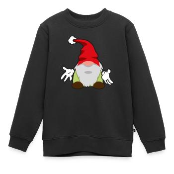 erster Weihnachtswichtel - Kinder Premium Organic Sweatshirt - Schwarz - Vorne - AI Model Kid Female (0cm)