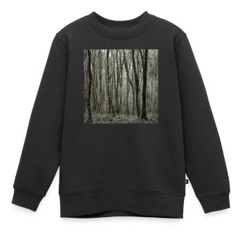 Forêt triste - Sweat Premium enfant bio - noir - Devant - AI Model Kid Female (0cm)