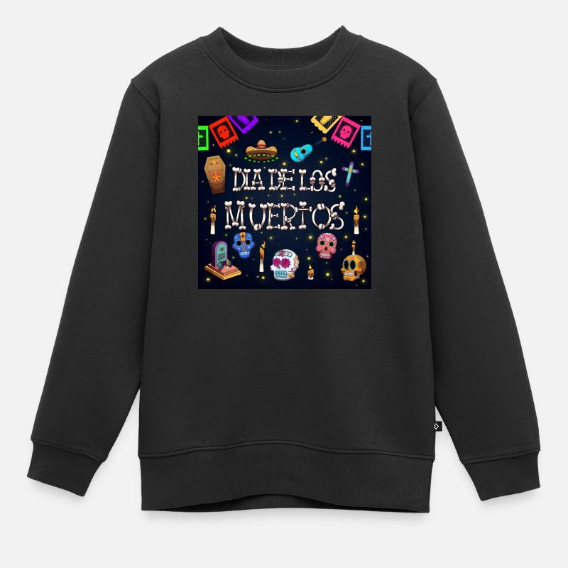 Dia De Los Muertos - Kinder Premium Organic Sweatshirt - Schwarz