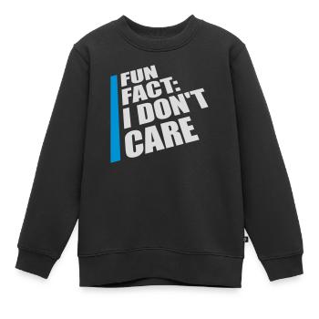 Je me fiche des faits - Sweat Premium enfant bio - noir - Devant - AI Model Kid Female (0cm)