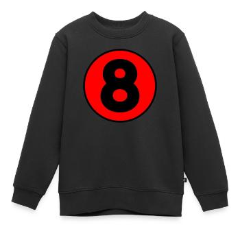 Anniversaire Anniversaire 8 - Sweat Premium enfant bio - noir - Devant - AI Model Kid Female (0cm)
