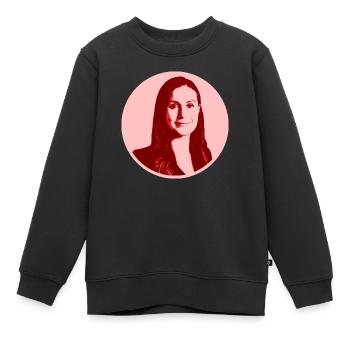 Sanna Marin - Kinder Premium Organic Sweatshirt - Schwarz - Vorne - AI Model Kid Female (0cm)