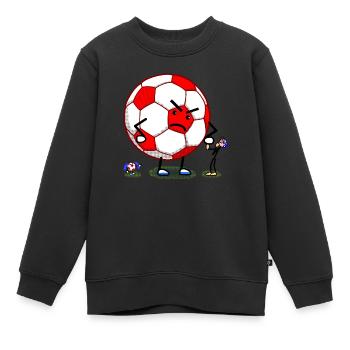 petits hurlements de football - DIGITAL - Sweat Premium enfant bio - noir - Devant - AI Model Kid Female (0cm)