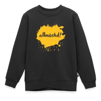 Allmächd! - franconian slang - Kinder Premium Organic Sweatshirt - Schwarz - Vorne - AI Model Kid Female (0cm)