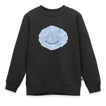 Nuage smile - Sweat Premium enfant bio - noir - Devant - AI Model Kid Female (0cm)
