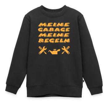 Garage - Kinder Premium Organic Sweatshirt - Schwarz - Vorne - AI Model Kid Female (0cm)