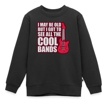 Je suis peut-être vieux - Sweat Premium enfant bio - noir - Devant - AI Model Kid Female (0cm)