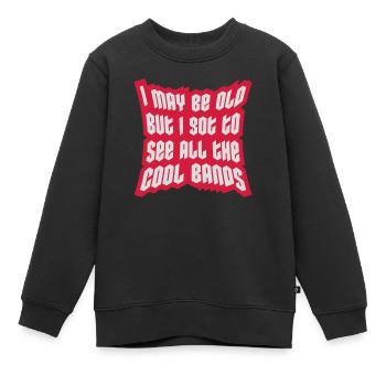 Je suis peut-être vieux - Sweat Premium enfant bio - noir - Devant - AI Model Kid Female (0cm)