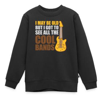 Je suis peut-être vieux - Sweat Premium enfant bio - noir - Devant - AI Model Kid Female (0cm)